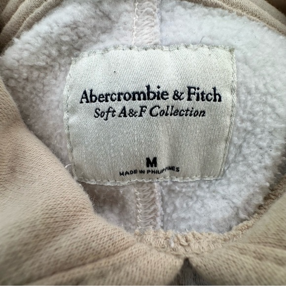 Abercrombie & Fitch Soft A&F Collection Colorblock Hoodie Sweater Crop Cozy Sz M - Picture 2 of 11